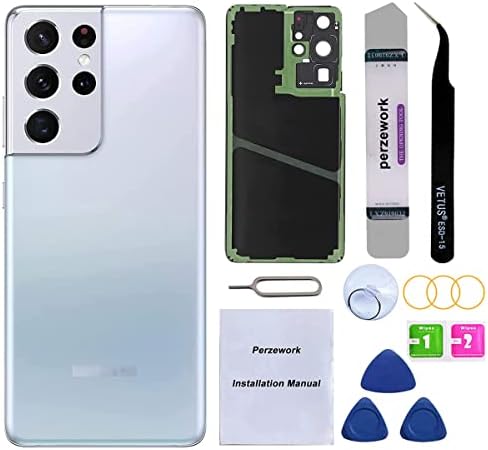 Perzework OEM Hátsó Hátsó Üveg Csere Samsung Galaxy S21 Ultra 6.8 cm a Reparing Toolkit, valamint Részlet