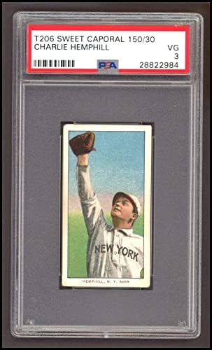1909 T206 Charlie Hemphill New York Yankees (Baseball Kártya) PSA a PSA 3.00 Yankees