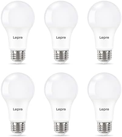Lepro Szabályozható LED Izzók 60 Watt Egyenértékű, 9.5 M 800LM Nappal Fehér 5000K, 19 E26 Standard Közepes