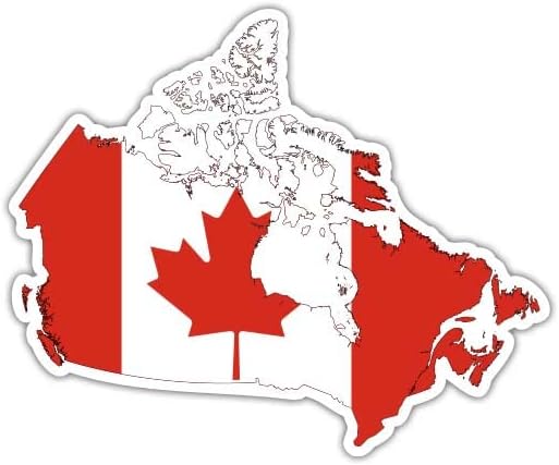 Kanada Kanadai Zászló Ország Forma - 3 Vinyl Matrica - Autós Laptop Víz Üveg Telefon - Vízálló Matrica