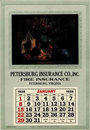 Mintát Ad Naptár Petersburg Biztosítási Co, Inc. Tűz Biztosítás