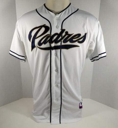 2013 San Diego Padres Tommy Layne 40 Játék Használt Fehér Jersey - Játék Használt MLB Mezek